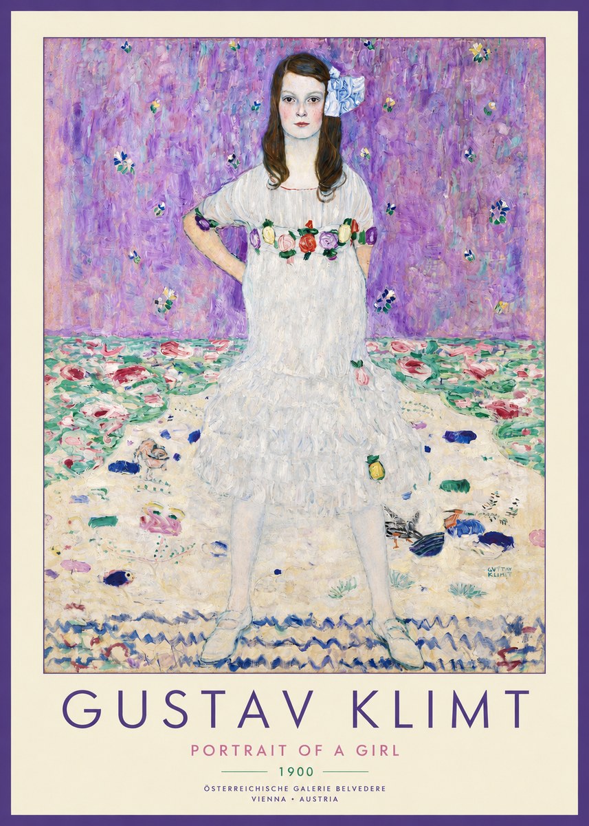 Klimt Portrait of a Girl No2 - Plakát