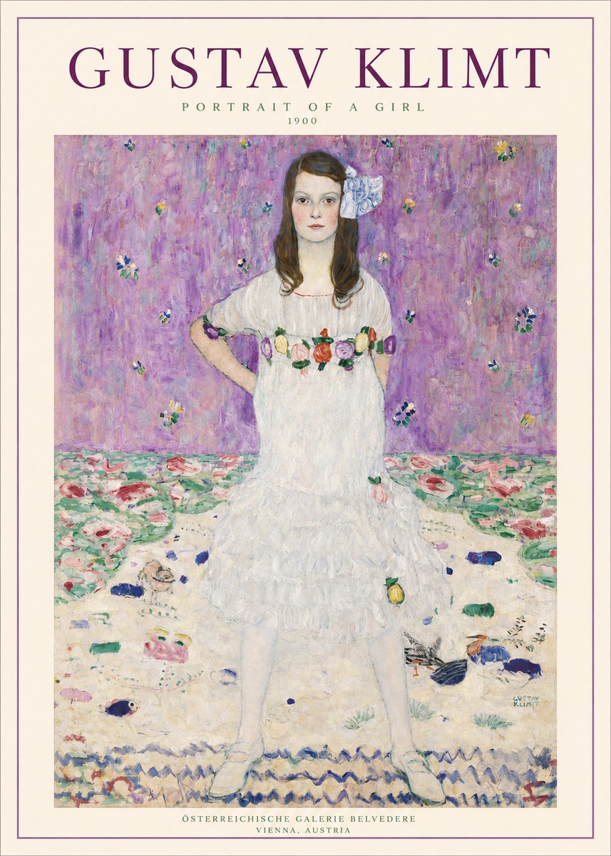 Klimt Portrait of a Girl No3 - Plakát