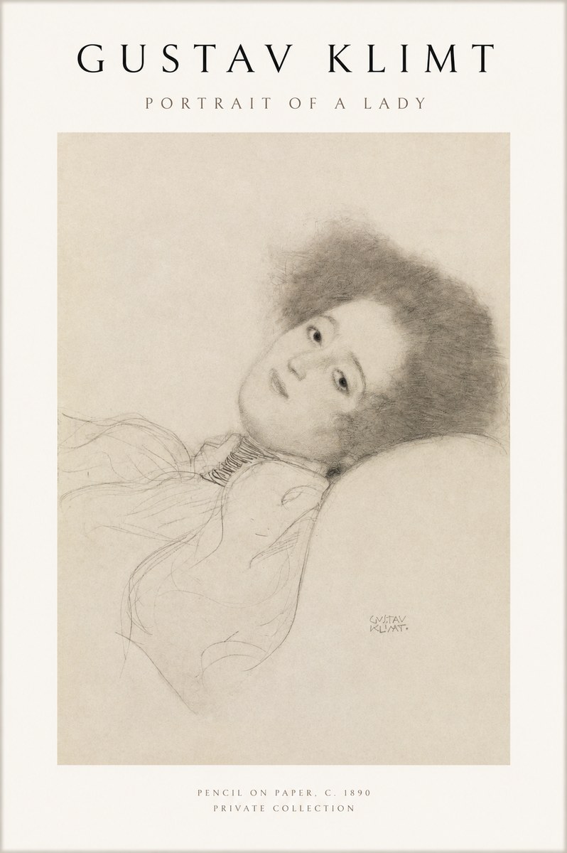 Klimt Portrait of a Lady No1 - Plakát