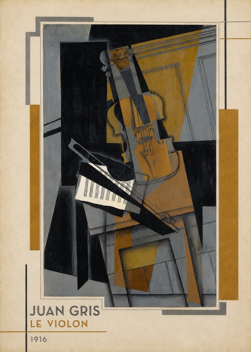 Juan Gris Le Violon No2 - Plakát