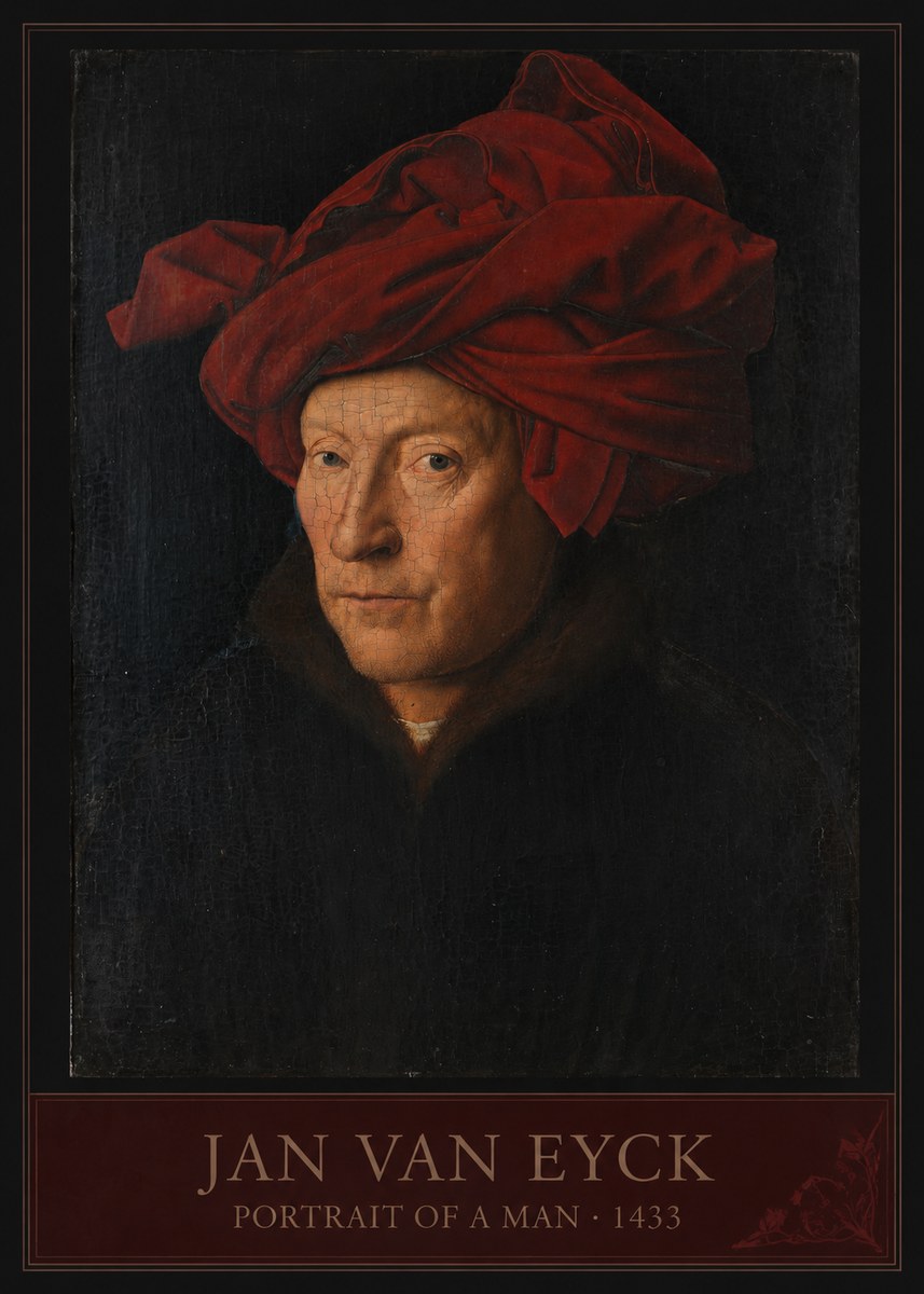 Jan van Eyck Portrait of a Man II No3 - Plakát
