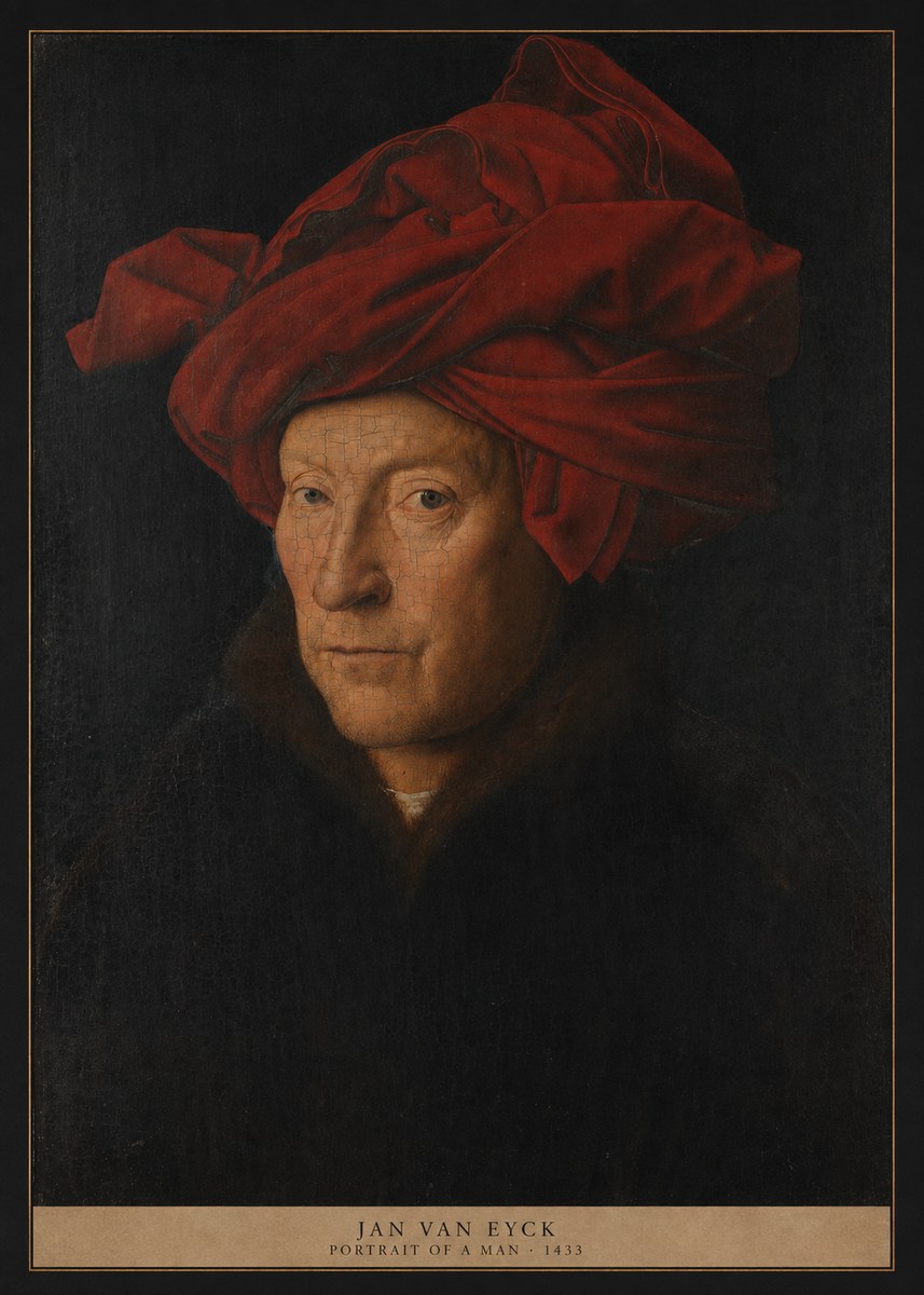 Jan van Eyck Portrait of a Man II No5 - Plakát