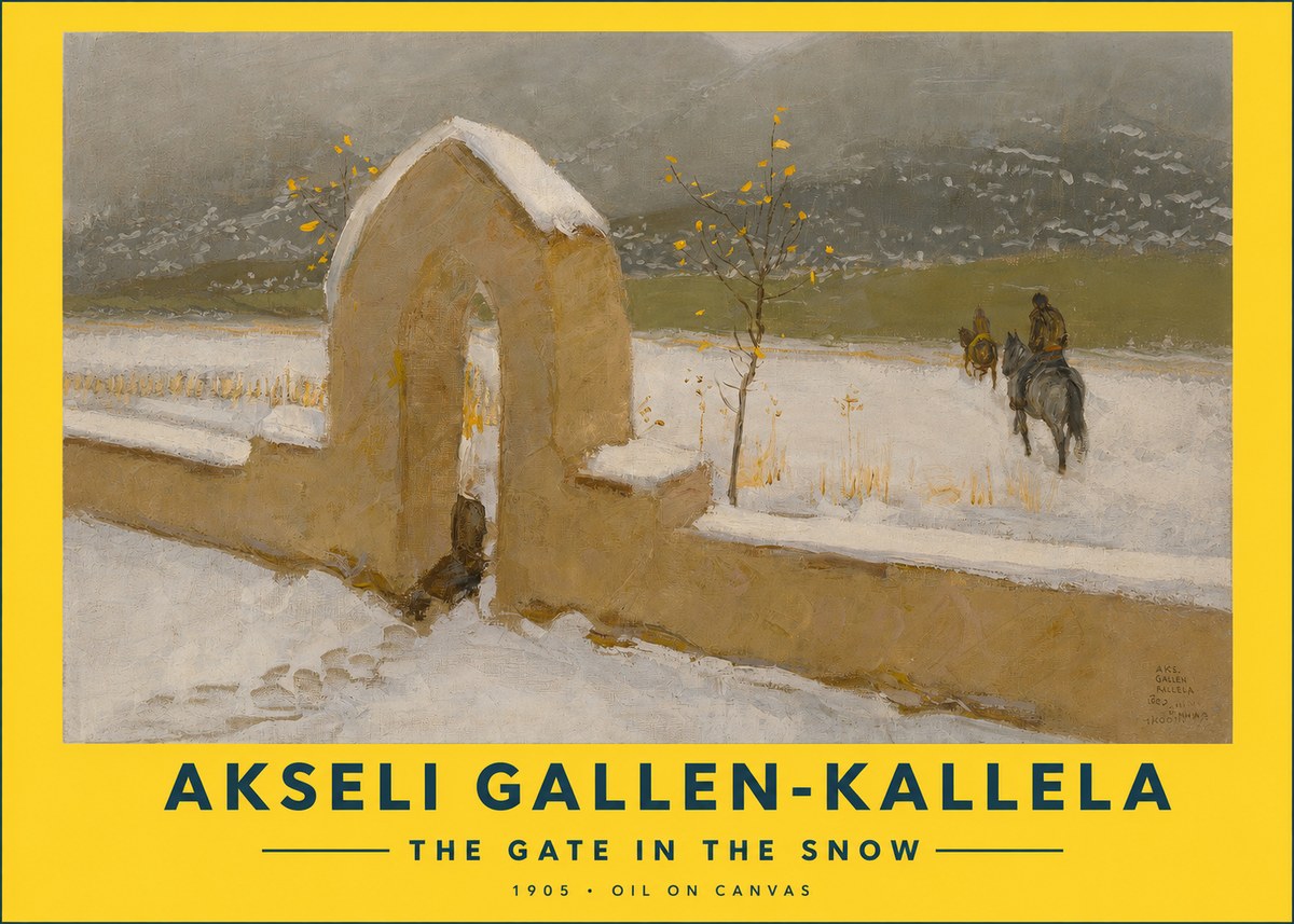 Akseli Gallen-Kallela The Gate in the Snow No2 - Plakát