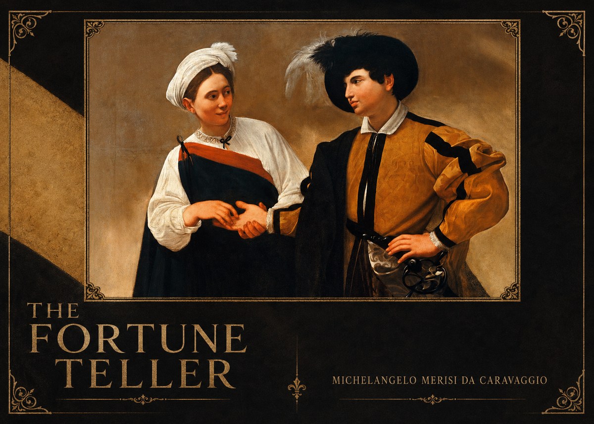 Michelangelo Merisi da Caravaggio The Fortune Teller I No2 - Plakát