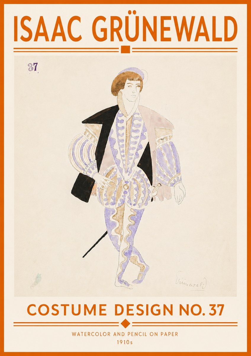 Isaac Grünewald Costume Design No. 37 No5 - Plakát