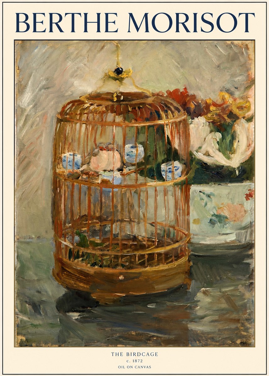 Berthe Morisot The Birdcage II No1 - Plakát