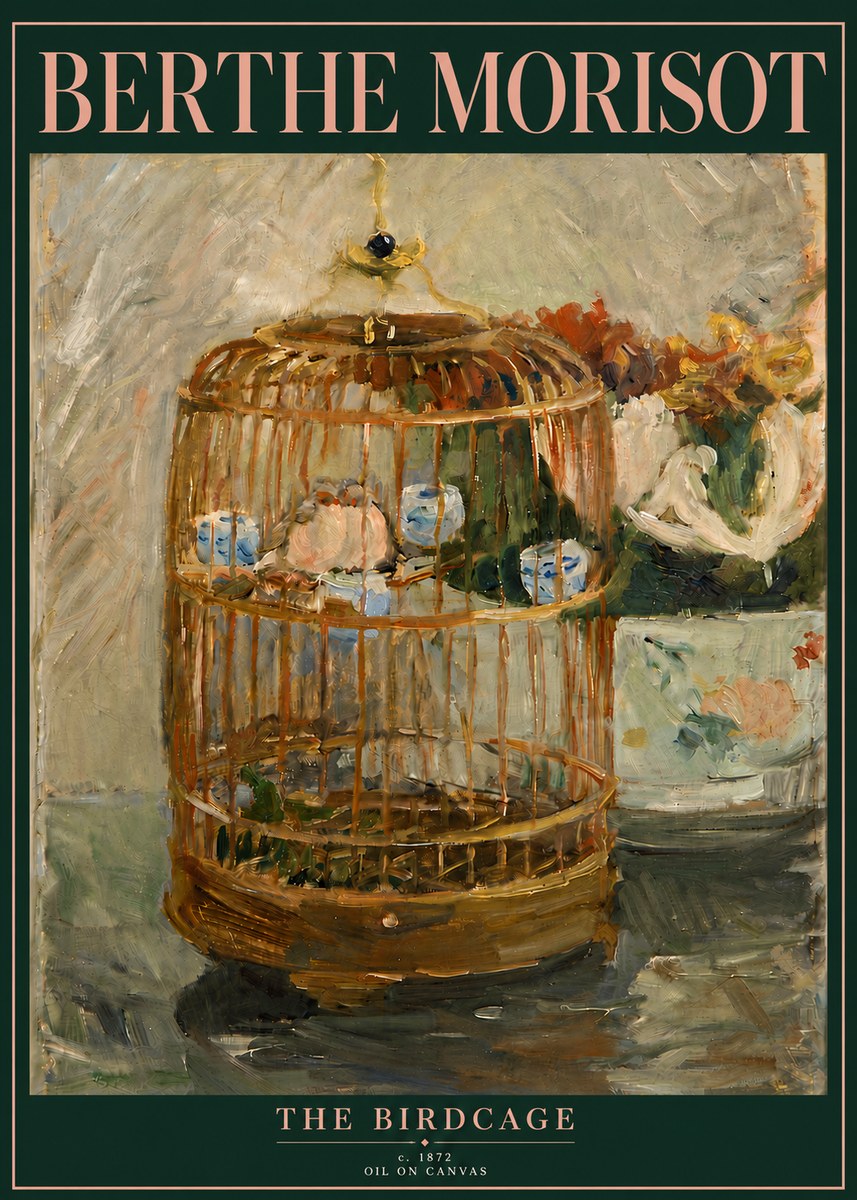 Berthe Morisot The Birdcage II No6 - Plakát