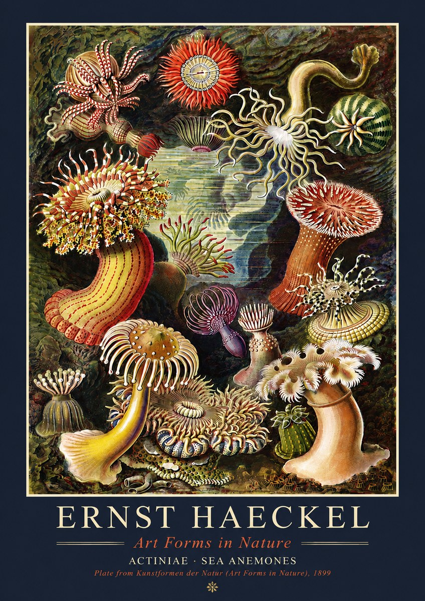 Ernst Haeckel Sea Anemones No4 - Plakát