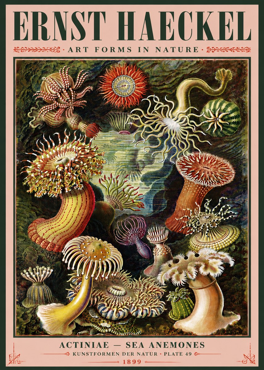 Ernst Haeckel Sea Anemones No5 - Plakát