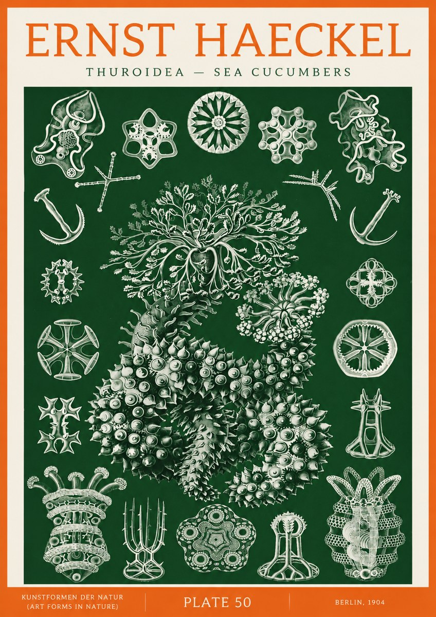 Ernst Haeckel Thuroidea - Sea Organisms No3 - Plakát