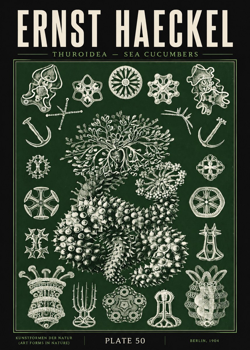 Ernst Haeckel Thuroidea - Sea Organisms No5 - Plakát
