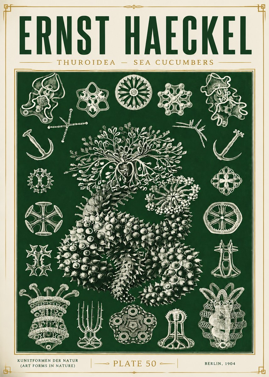 Ernst Haeckel Thuroidea - Sea Organisms No6 - Plakát