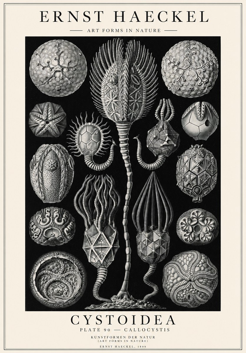 Ernst Haeckel Cystoidea - Callocystis No1 - Plakát
