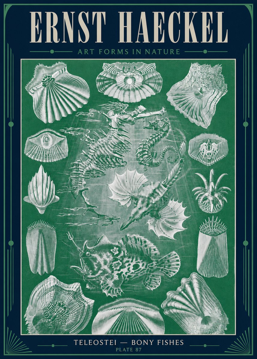 Ernst Haeckel Teleostei - Bony Fishes No4 - Plakát