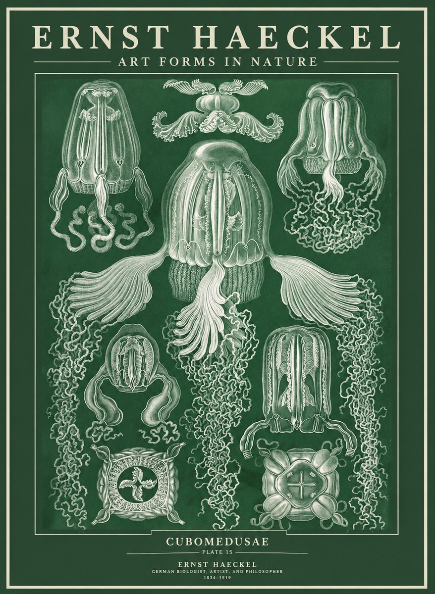 Ernst Haeckel Cubomedusae No3 - Plakát