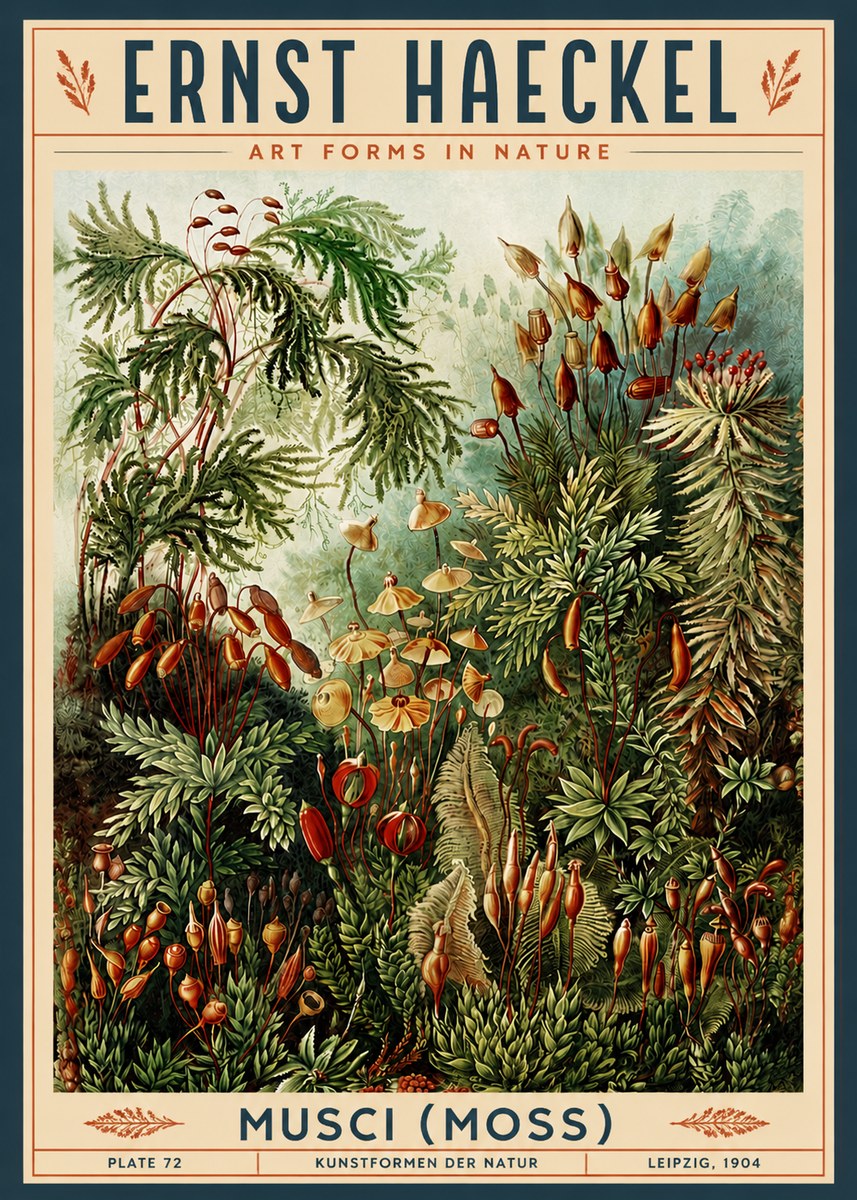 Ernst Haeckel Musci (Moss) No3 - Plakát