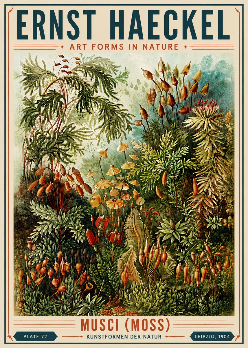 Ernst Haeckel Musci (Moss) No6 - Plakát