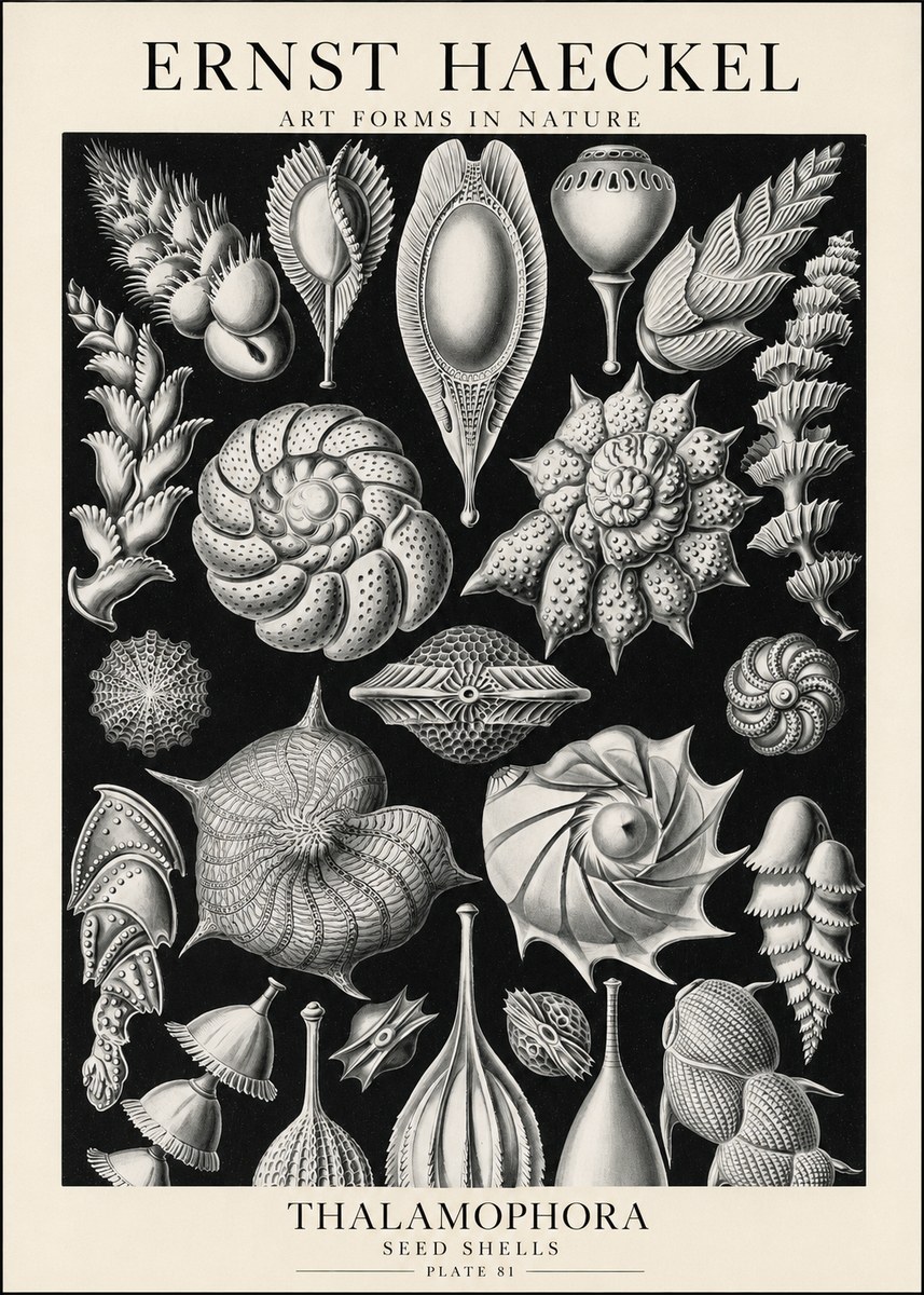 Ernst Haeckel Thalamophora No1 - Plakát
