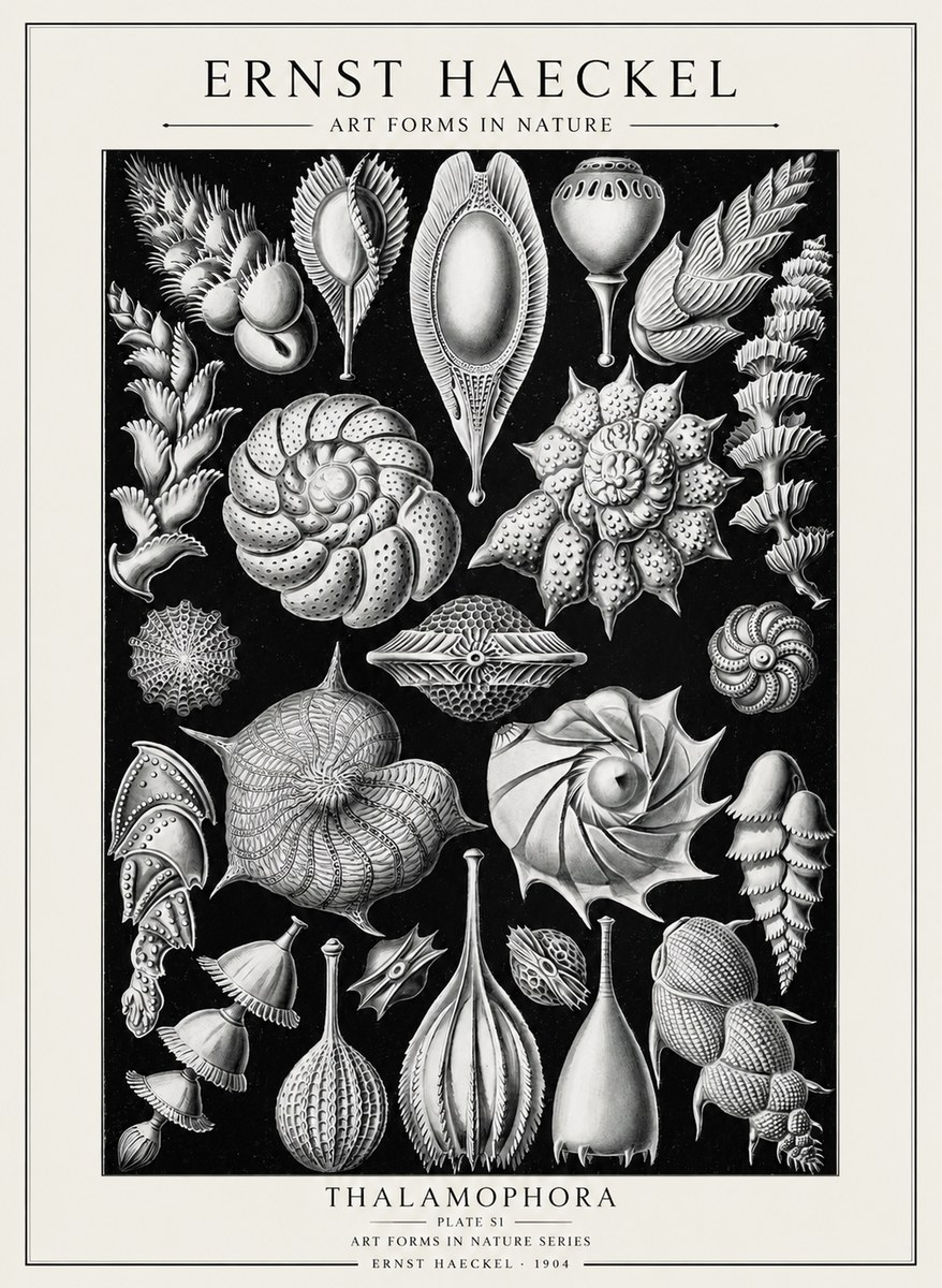 Ernst Haeckel Thalamophora No2 - Plakát