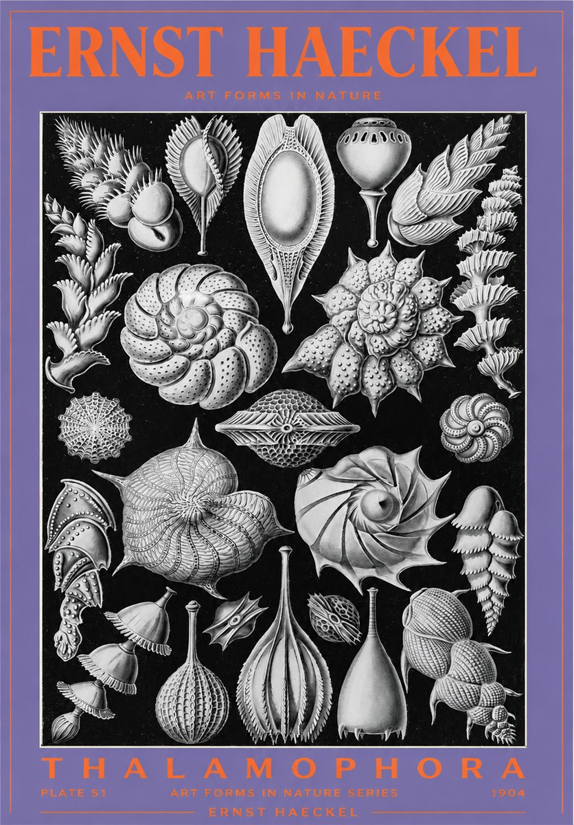 Ernst Haeckel Thalamophora No3 - Plakát