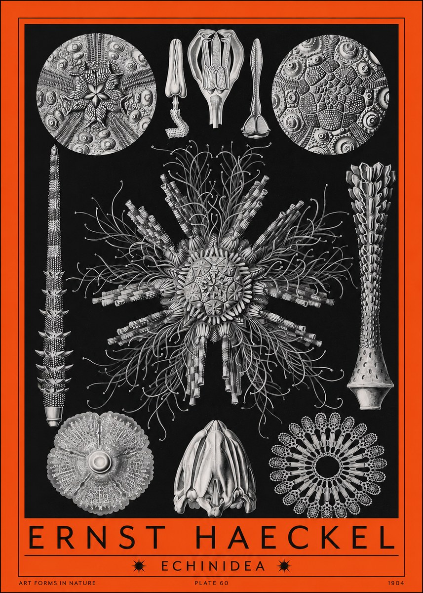 Ernst Haeckel Echinidea Sea Urchins No2 - Plakát