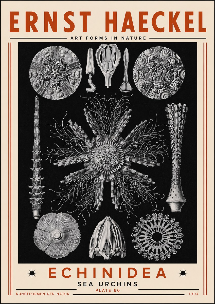 Ernst Haeckel Echinidea Sea Urchins No5 - Plakát