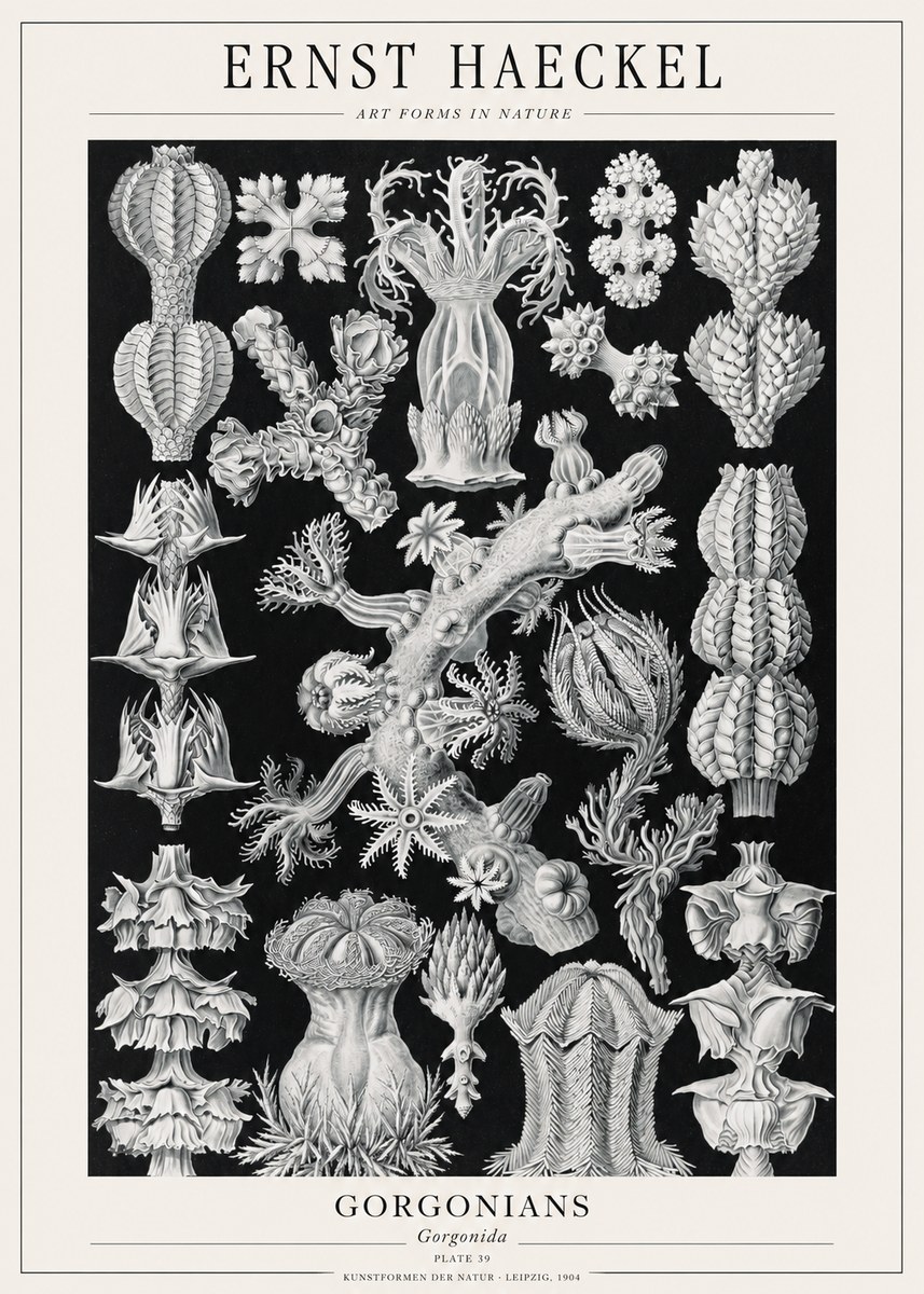 Ernst Haeckel Gorgonians No1 - Plakát