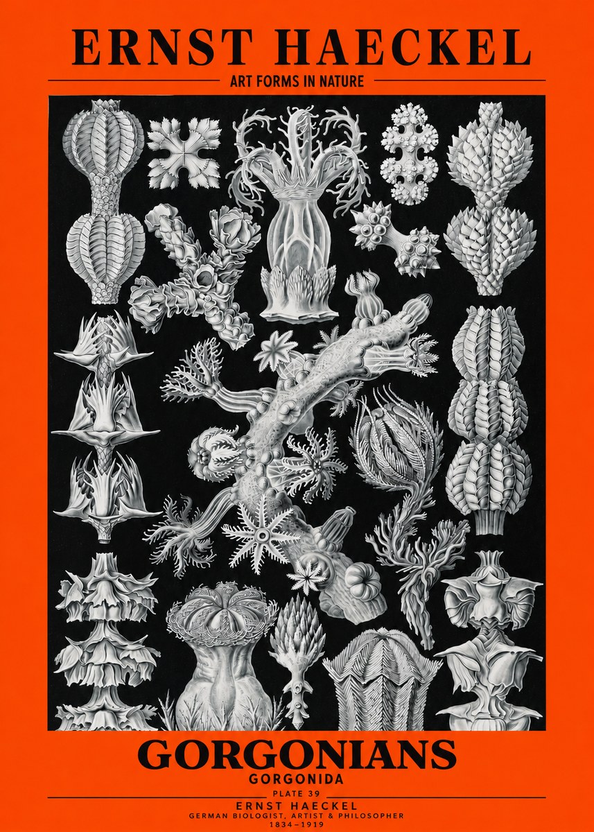 Ernst Haeckel Gorgonians No3 - Plakát