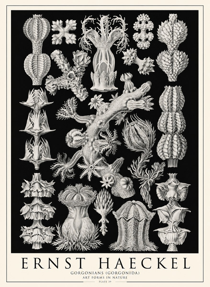 Ernst Haeckel Gorgonians No4 - Plakát