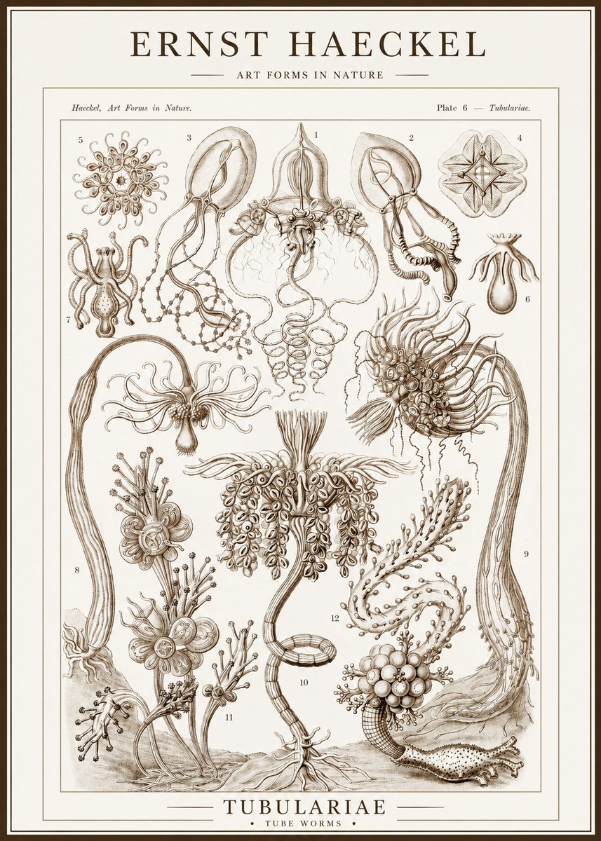 Ernst Haeckel Tubulariae No1 - Plakát