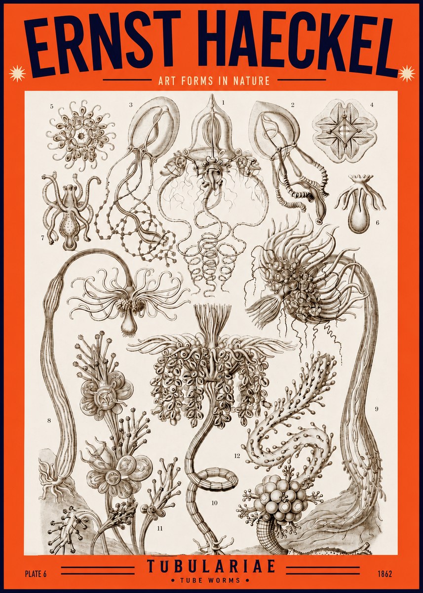 Ernst Haeckel Tubulariae No2 - Plakát
