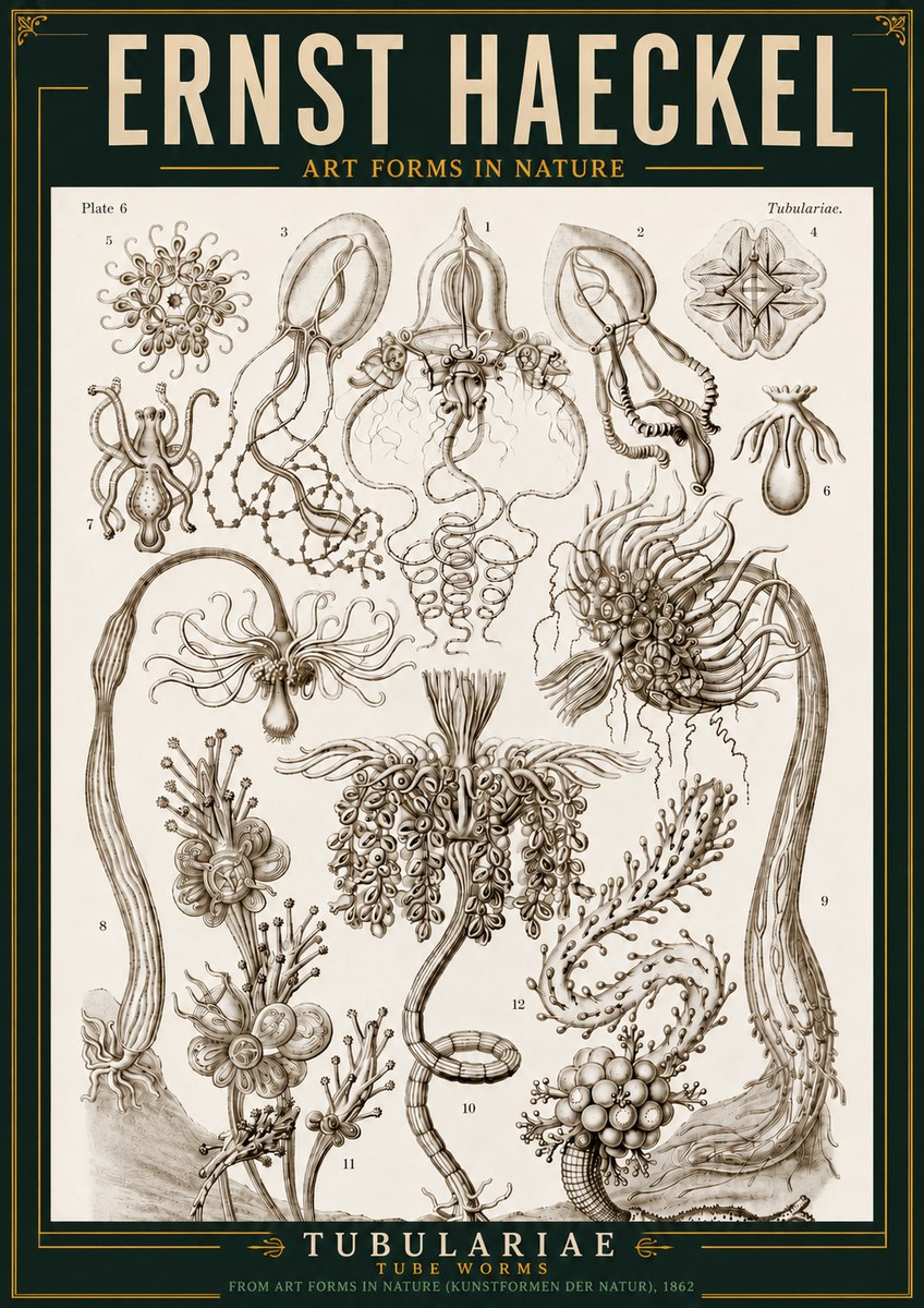 Ernst Haeckel Tubulariae No3 - Plakát