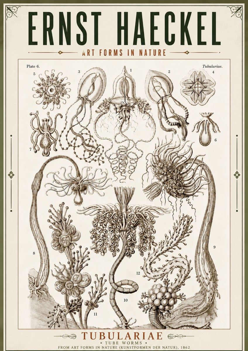 Ernst Haeckel Tubulariae No5 - Plakát