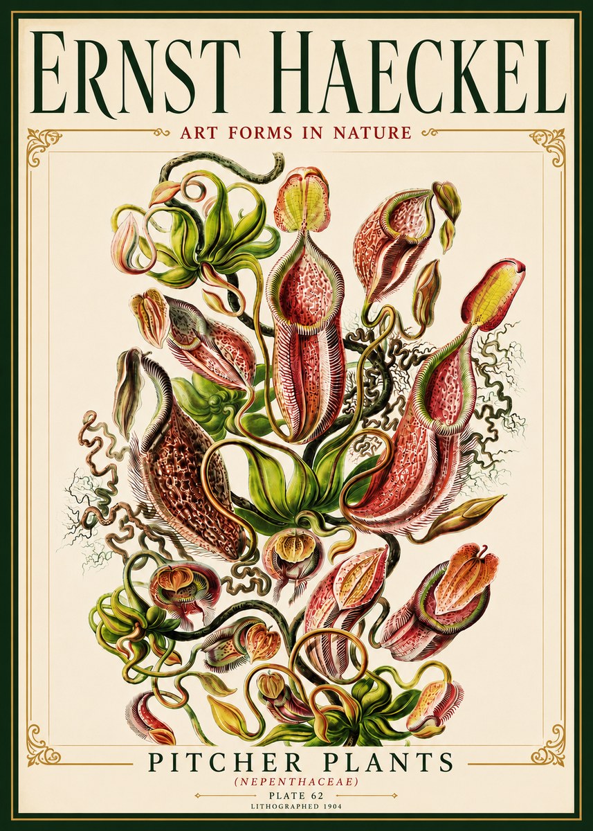 Ernst Haeckel Pitcher Plants No6 - Plakát
