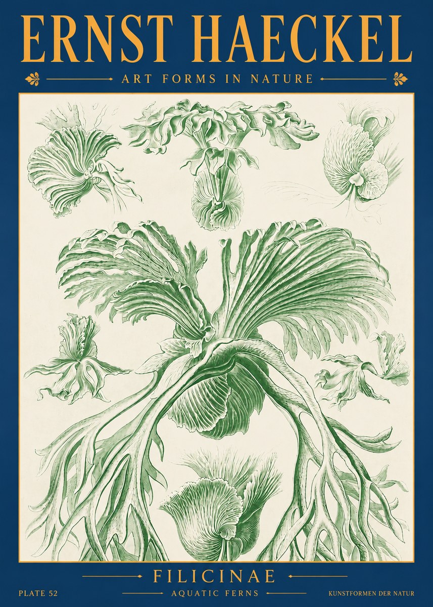 Ernst Haeckel Filicinae No2 - Plakát