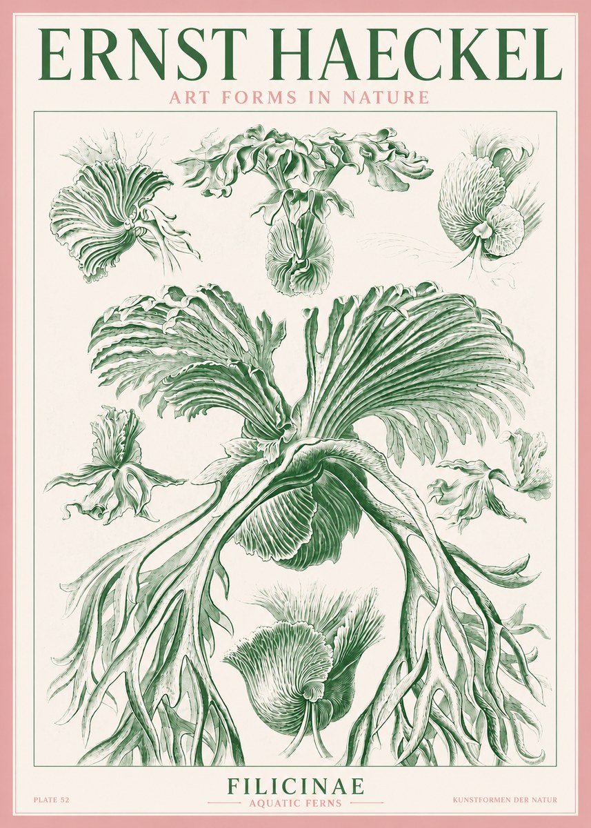 Ernst Haeckel Filicinae No3 - Plakát
