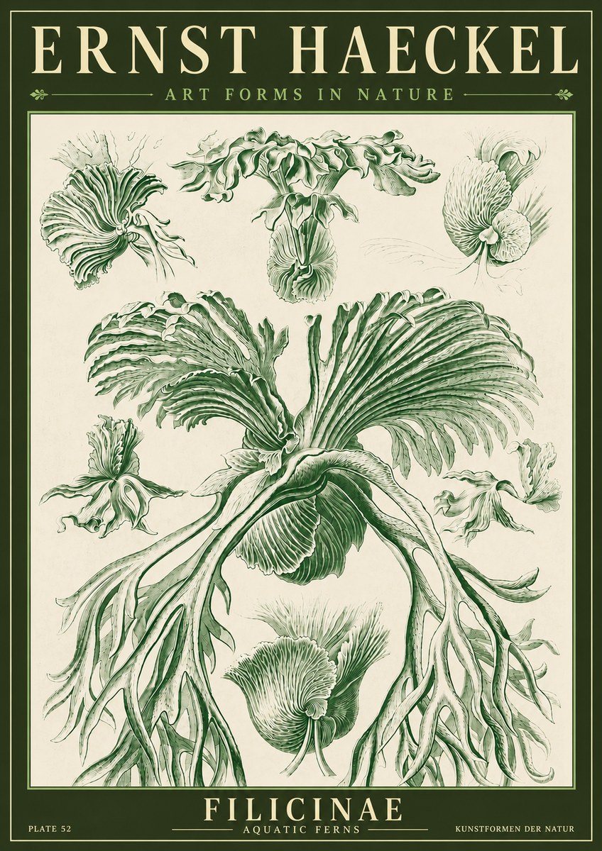 Ernst Haeckel Filicinae No4 - Plakát