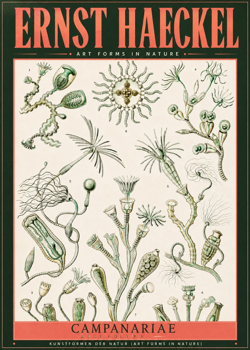 Ernst Haeckel Campanariae – Bell Polyps No2 - Plakát