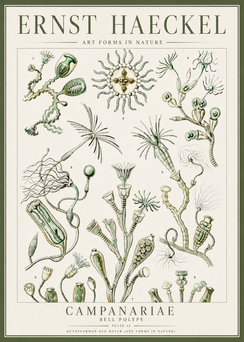 Ernst Haeckel Campanariae – Bell Polyps No4 - Plakát