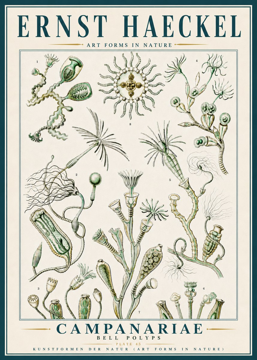 Ernst Haeckel Campanariae – Bell Polyps No5 - Plakát