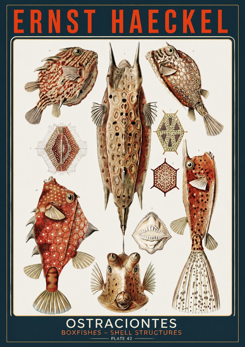 Ernst Haeckel Ostracodes Crustacea No5 - Plakát