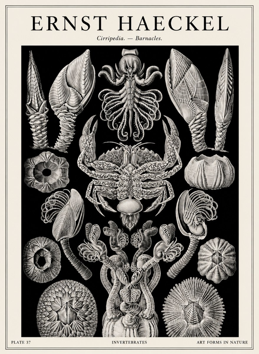 Ernst Haeckel Cirripedia Barnacles No4 - Plakát
