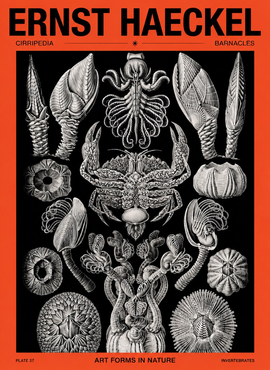 Ernst Haeckel Cirripedia Barnacles No5 - Plakát