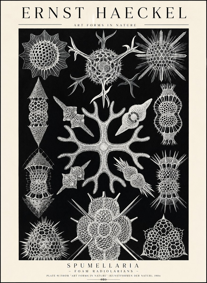 Ernst Haeckel Spumellaria No1 - Plakát