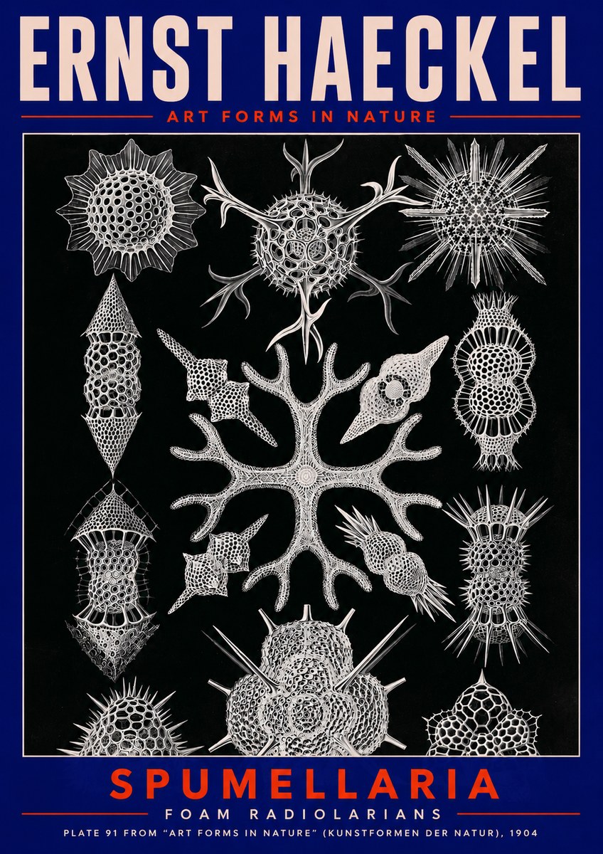 Ernst Haeckel Spumellaria No2 - Plakát