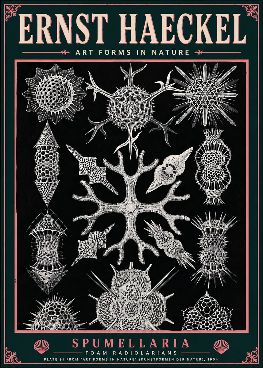 Ernst Haeckel Spumellaria No6 - Plakát