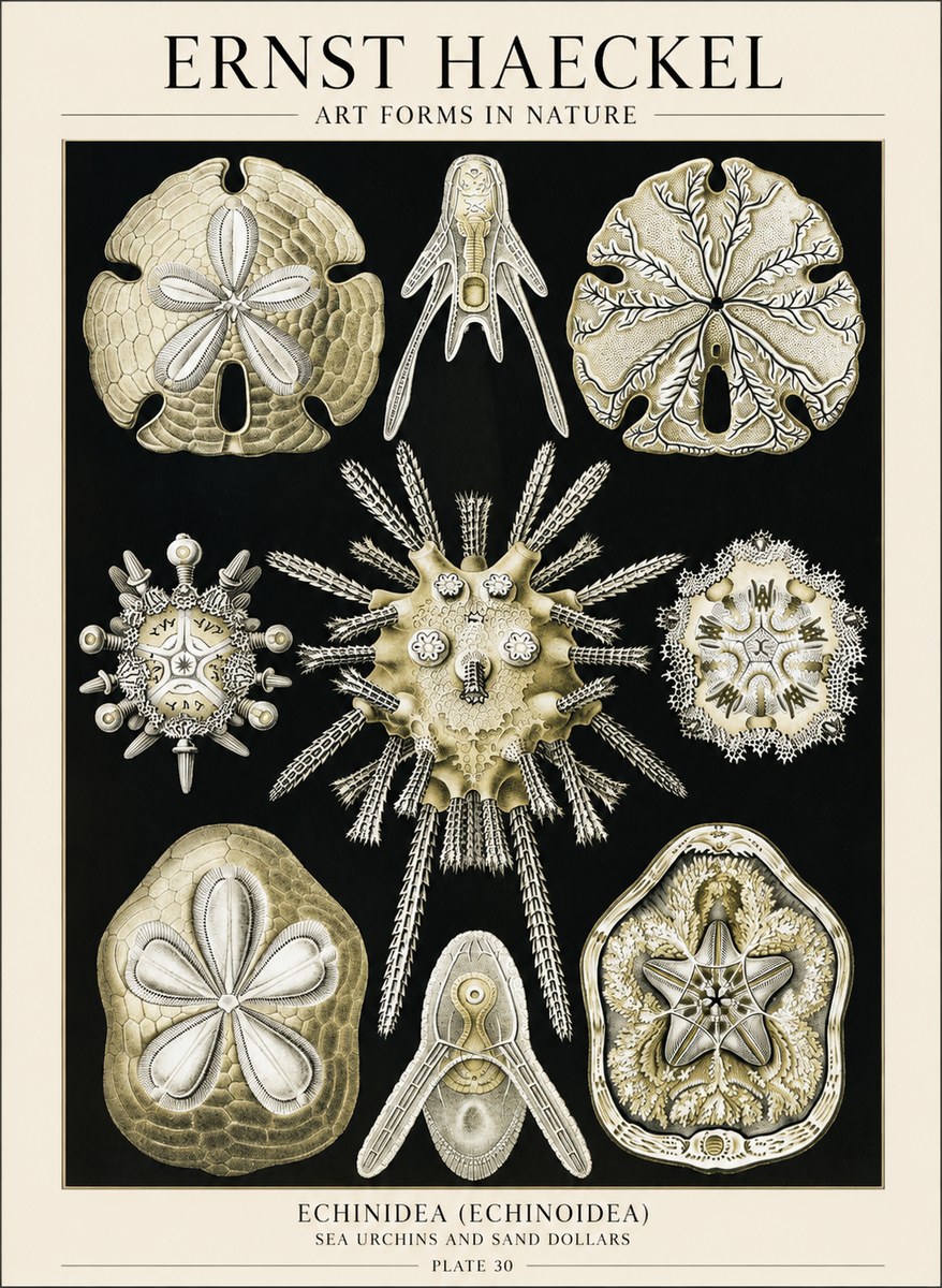 Ernst Haeckel Echinidea — Sea Urchins No6 - Plakát