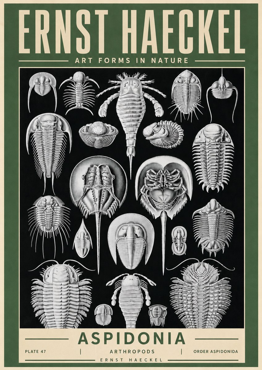 Ernst Haeckel Aspidonia No4 - Plakát