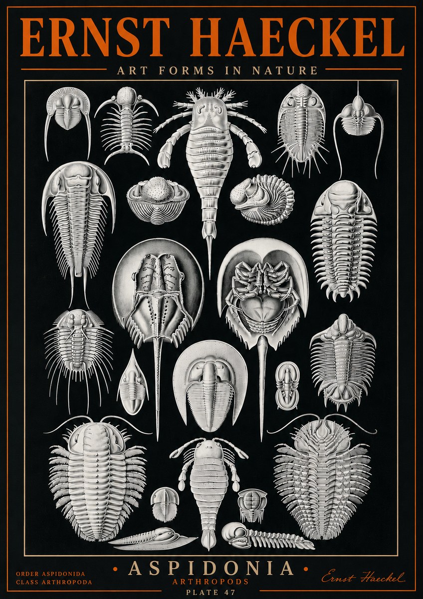 Ernst Haeckel Aspidonia No5 - Plakát