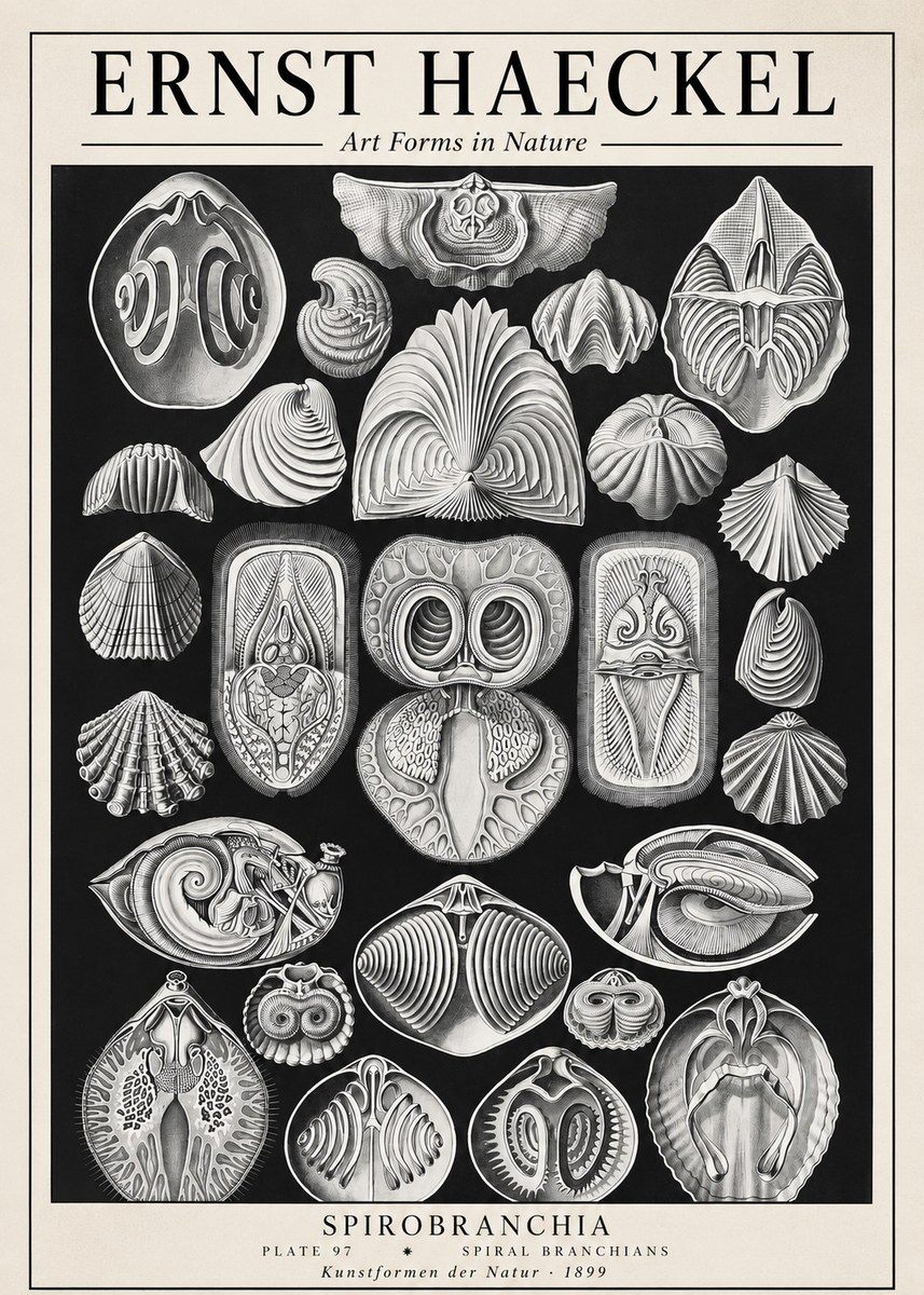 Ernst Haeckel Spirobranchia No1 - Plakát